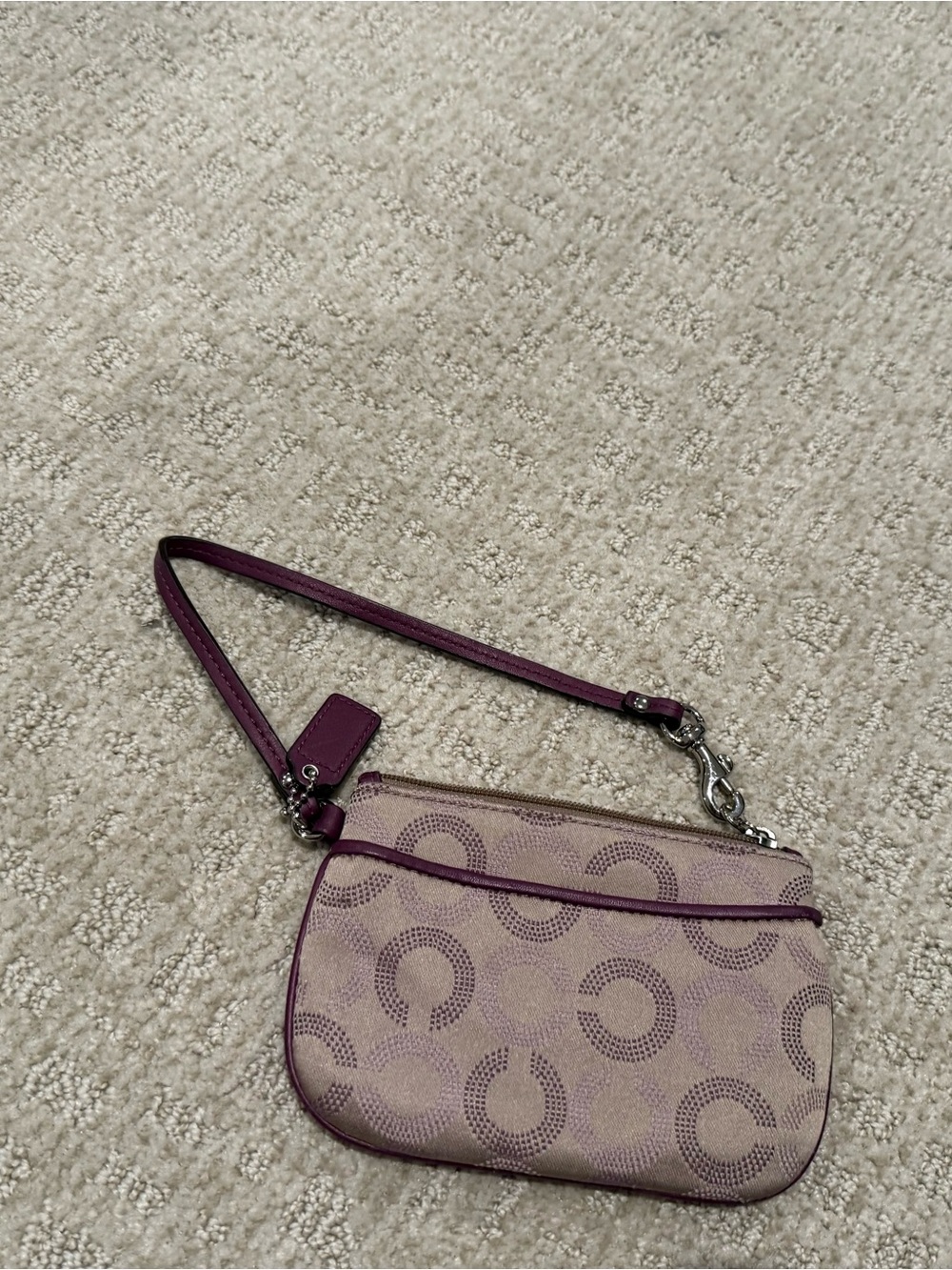 Women's Purple Monogram Wristlet NWOT